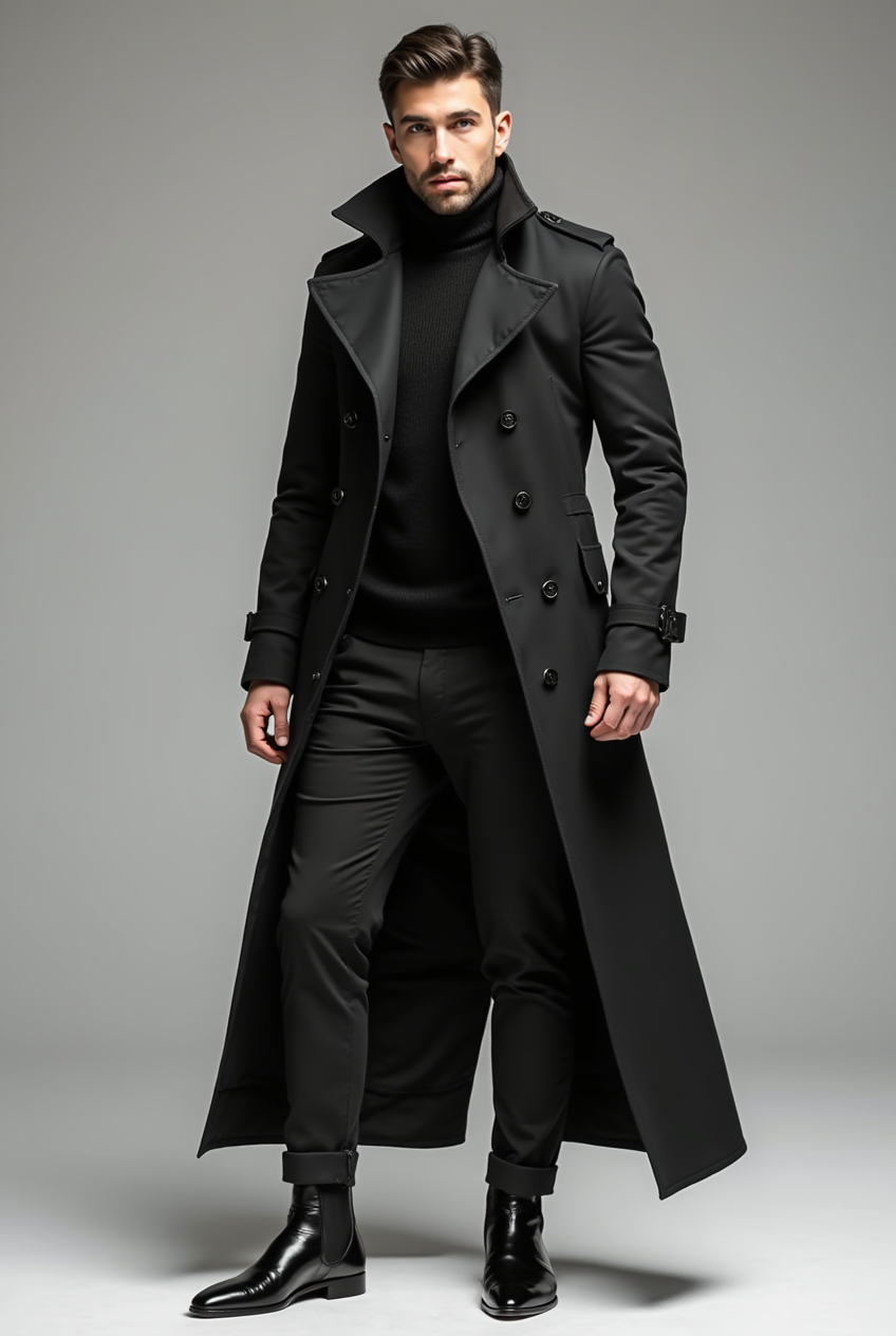 Men’s Winter Trench Coat | Long